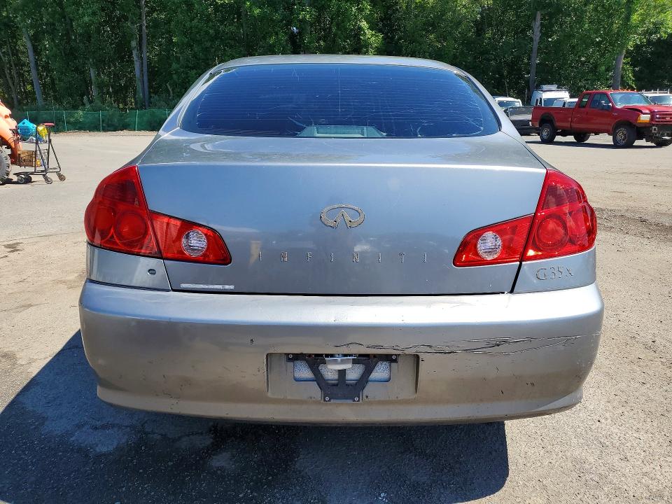 2005 Infiniti G35 VIN JNKCV51FX5M306202 COPART salvage auction — FRONT END, Ct - Cert Of Title-Salvage, sold $475 on 2026-07-09 (photo 6)