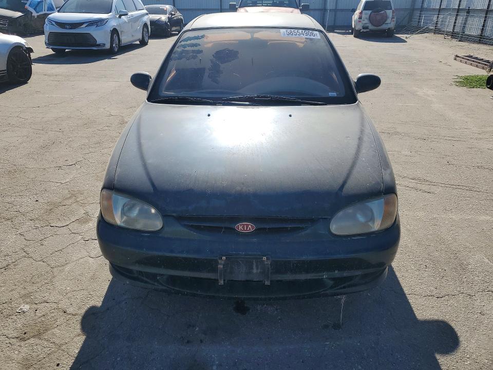 1999 Kia Sephia VIN KNAFB1218X5803598 COPART salvage auction — REAR END, Ca - Salvage Certificate, sold $200 on 2026-07-10 (photo 5)