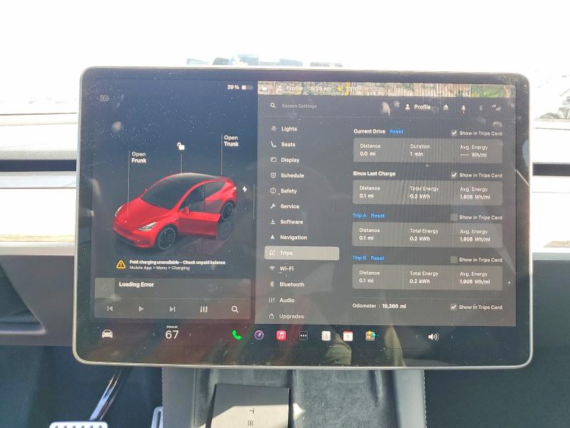 2024 Tesla Model y VIN 7SAYGDEF4RA284248 COPART salvage auction — HAIL, Ia - Cert Of Title-Salvage Title, sold $12,200 on 2026-07-29 (photo 9)