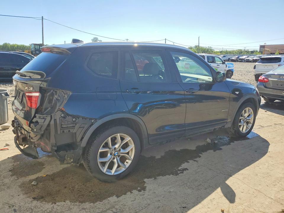 2013 BMW X3 VIN 5UXWX7C57DL981016 COPART salvage auction — REAR END, Pa - Certificate Of Salvage, sold $1,250 on 2026-07-08 (photo 3)