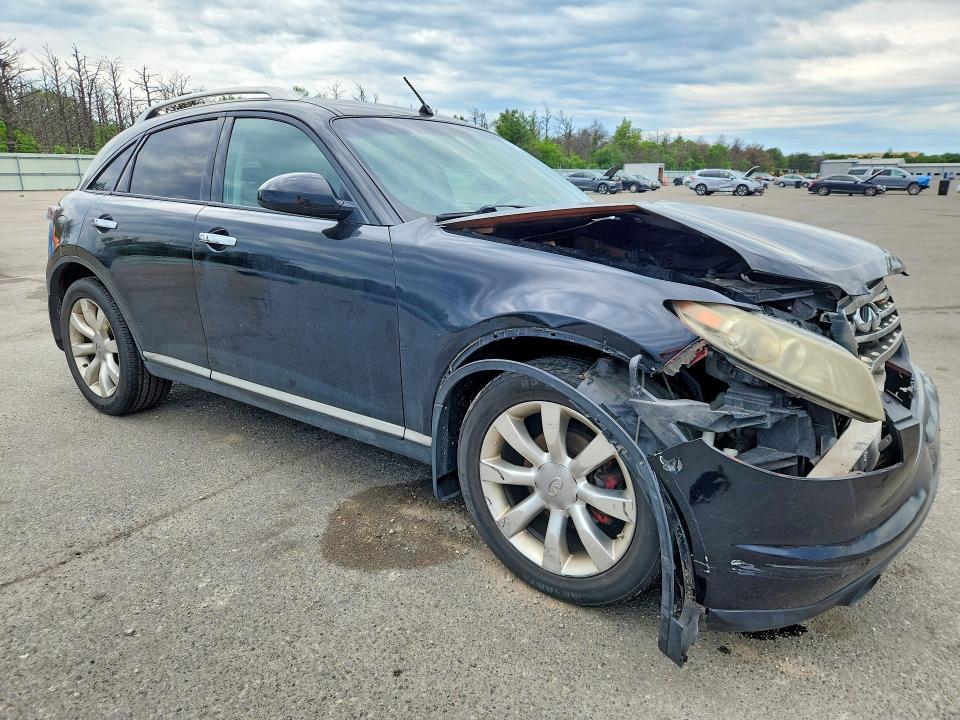 2007 Infiniti Fx VIN JNRAS08W67X209090 COPART salvage auction — FRONT END, Ny - Mv-907A Salvage Certificate, sold $400 on 2026-07-13 (photo 4)