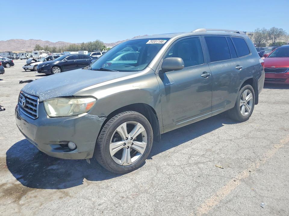 2008 Toyota Highlander VIN JTEDS43A182001810 COPART salvage auction — FRONT END, Nv - Salvage Title, sold $650 on 2026-07-28 (photo 1)
