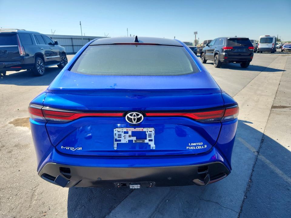 2023 Toyota Mirai VIN JTDAAAAA9PA010268 COPART salvage auction — INTERIOR BURN, CA - SALVAGE CERTIFICATE, sold $2,400 on 2026-08-13 (photo 6)