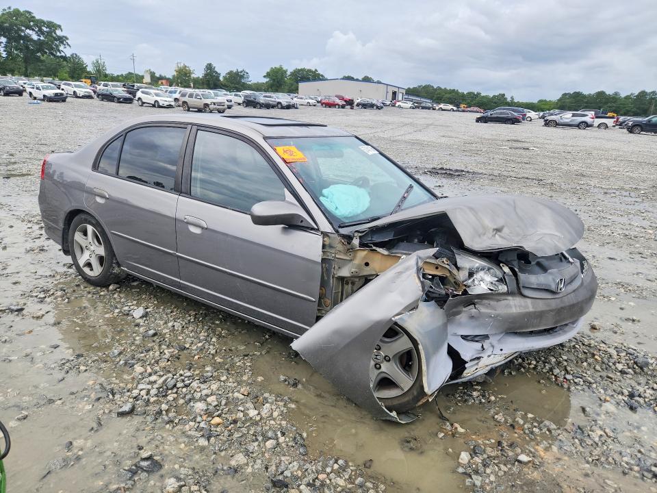 2005 Honda Civic VIN 1HGES26775L022665 COPART salvage auction — FRONT END, GA - CERT OF TITLE-SALVAGE, sold $250 on 2026-07-09 (photo 4)