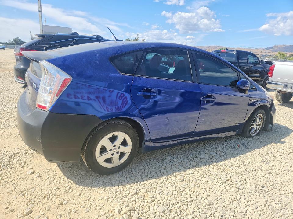 2011 Toyota Prius VIN JTDKN3DU1B1477400 COPART salvage auction — VANDALISM, CA - SALVAGE CERTIFICATE, sold $500 on 2026-07-28 (photo 3)