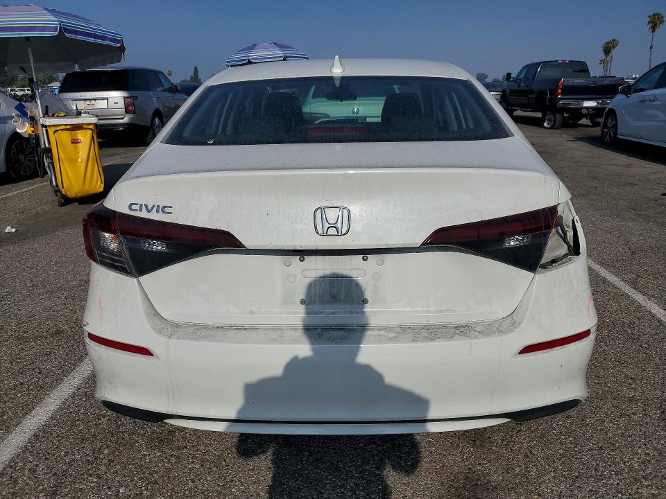 2025 Honda Civic VIN 2HGFE2F29SH523470 COPART salvage auction — FRONT END, Ca - Salvage Certificate, sold $6,500 on 2026-07-25 (photo 6)