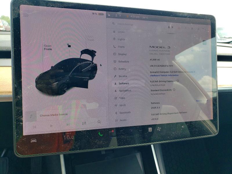 2018 Tesla Model 3 VIN 5YJ3E1EB9JF127671 COPART salvage auction — REAR END, In - Cert Of Title-Salvage Title, sold $7,700 on 2026-07-21 (photo 9)