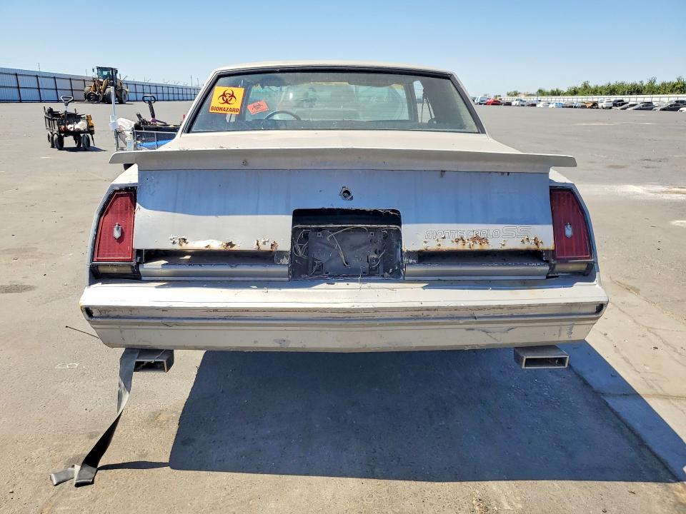 1985 Chevrolet Monte carlo VIN 1G1GZ37G2FR113843 COPART salvage auction — STRIPPED, Fl - Dis/Dlr/Exp Only Clean Title, sold $1,550 on 2026-07-02 (photo 6)