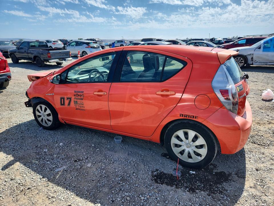 2012 Toyota Prius VIN JTDKDTB30C1005543 COPART salvage auction — FRONT END, CA - SALVAGE CERTIFICATE, sold $325 on 2026-07-24 (photo 2)
