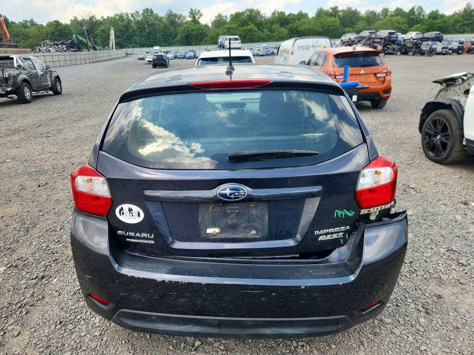 2014 Subaru Impreza VIN JF1GPAC62E8278252 COPART salvage auction — REAR END, NJ - CERT OF TITLE-SALVAGE (P), sold $350 on 2026-07-31 (photo 6)