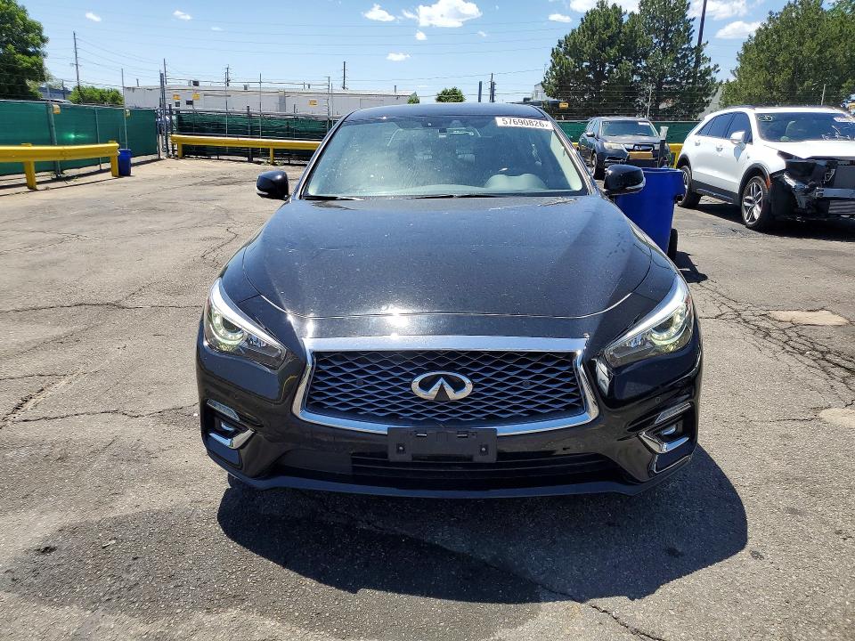 2022 Infiniti Q50 VIN JN1EV7BR3NM340273 COPART salvage auction — REAR END, CO - CERTIFICATE OF TITLE (P), sold $7,200 on 2026-07-28 (photo 5)