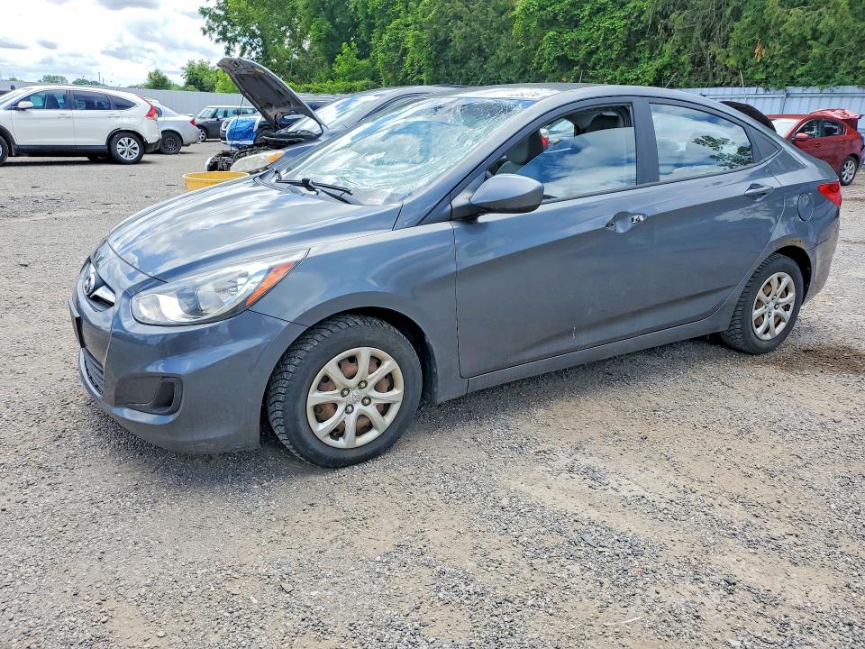 2012 Hyundai Accent VIN KMHCT4AE2CU240830 COPART salvage auction — FRONT END, ON - PERMIT NO BRAND - UNFIT, sold $450 on 2026-07-16 (photo 1)
