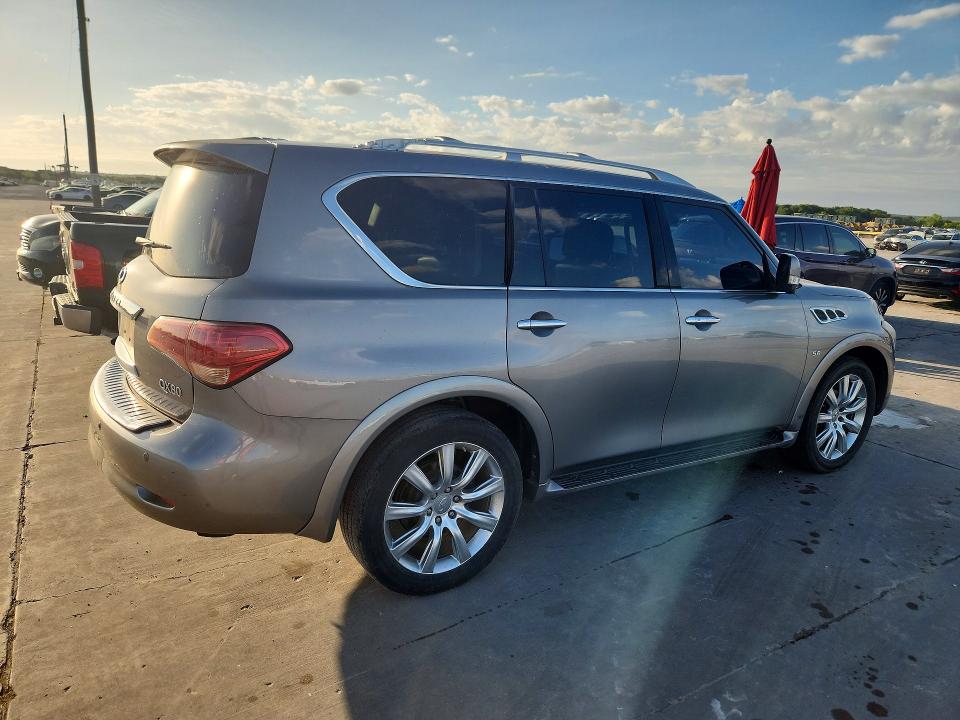 2014 Infiniti Qx80 VIN JN8AZ2NE6E9064965 COPART salvage auction — HAIL, Mt - Certificate Of Title, sold $2,000 on 2026-07-08 (photo 3)