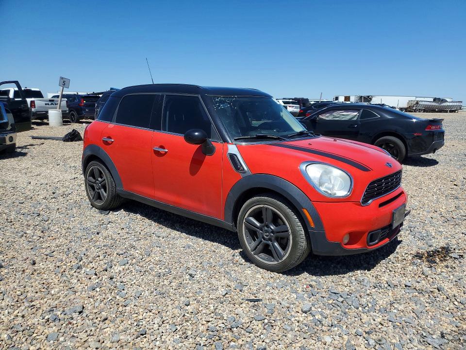 2012 Mini Cooper VIN WMWZC3C53CWM27677 COPART salvage auction — FRONT END, Tx - Salvage Vehicle Title, sold $1,550 on 2026-07-14 (photo 4)