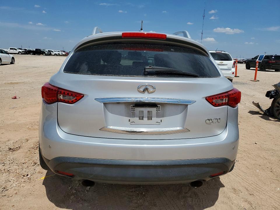 2014 Infiniti Qx70 VIN JN8CS1MU4EM450247 COPART salvage auction — FRONT END, Tx - Salvage Vehicle Title, sold $2,150 on 2026-07-22 (photo 6)