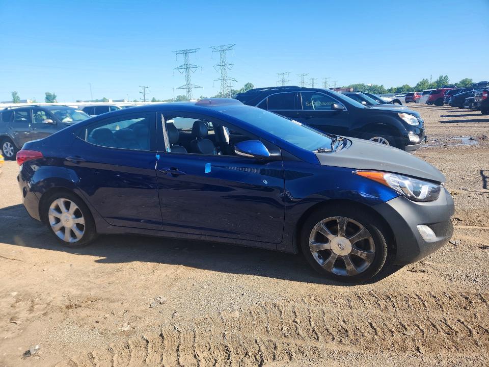 2013 Hyundai Elantra VIN KMHDH4AE4DU521082 COPART salvage auction — SIDE, Il - Salvage Certificate, sold $250 on 2026-07-16 (photo 4)
