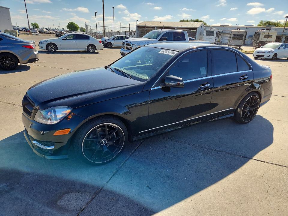 2014 Mercedes-benz C-klasse VIN WDDGF4HBXEA902687 COPART salvage auction — FRONT END, Ca - Salvage Certificate, sold $1,500 on 2026-07-20 (photo 1)