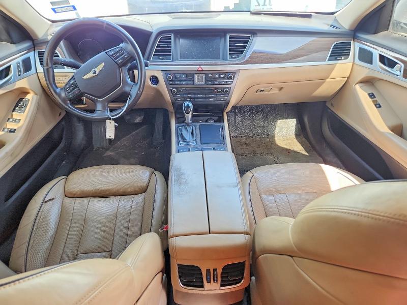 2015 Hyundai Genesis VIN KMHGN4JE6FU021062 COPART salvage auction — FRONT END, Tx - Certificate Of Title, sold $1,400 on 2026-07-09 (photo 8)