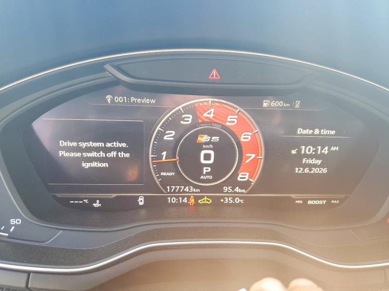2018 Audi Rs5 VIN WAU24GF54JN007690 COPART salvage auction — FRONT END, On - Permit Salvage, sold $4,550 on 2026-07-21 (photo 8)
