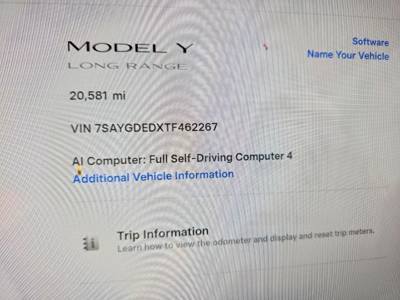 2026 Tesla VIN 7SAYGDEDXTF462267 COPART salvage auction — REAR END, Va - Cert Of Title - Salvage, sold $19,700 on 2026-07-08 (photo 9)