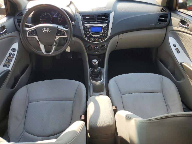 2013 Hyundai Accent VIN KMHCU5AE9DU113917 COPART salvage auction — REAR END, Nc - Salvage Certificate Of Title, sold $375 on 2026-07-31 (photo 8)
