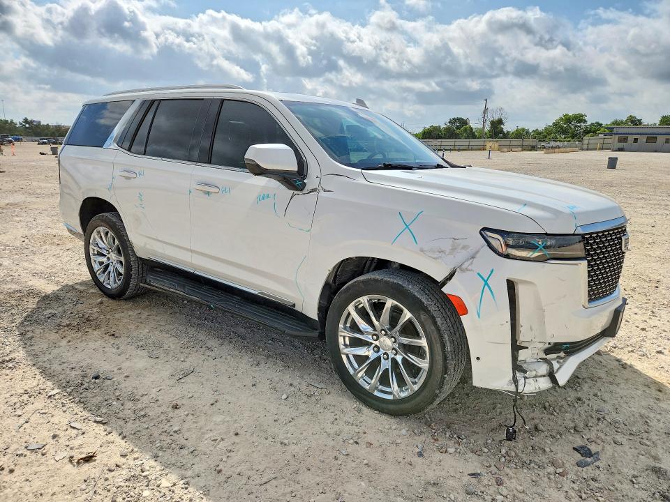 2021 Cadillac Escalade VIN 1GYS4BKL4MR408867 COPART salvage auction — FRONT END, Tx - Salvage Vehicle Title, sold $31,250 on 2026-08-20 (photo 4)