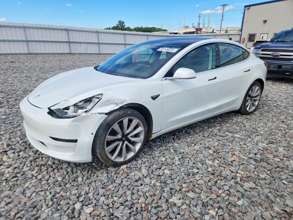 2018 Tesla VIN 5YJ3E1EA0JF050020 COPART salvage auction — FRONT END, WI - CERTIFICATE OF TITLE, sold $8,700 on 2026-07-13 (photo 1)