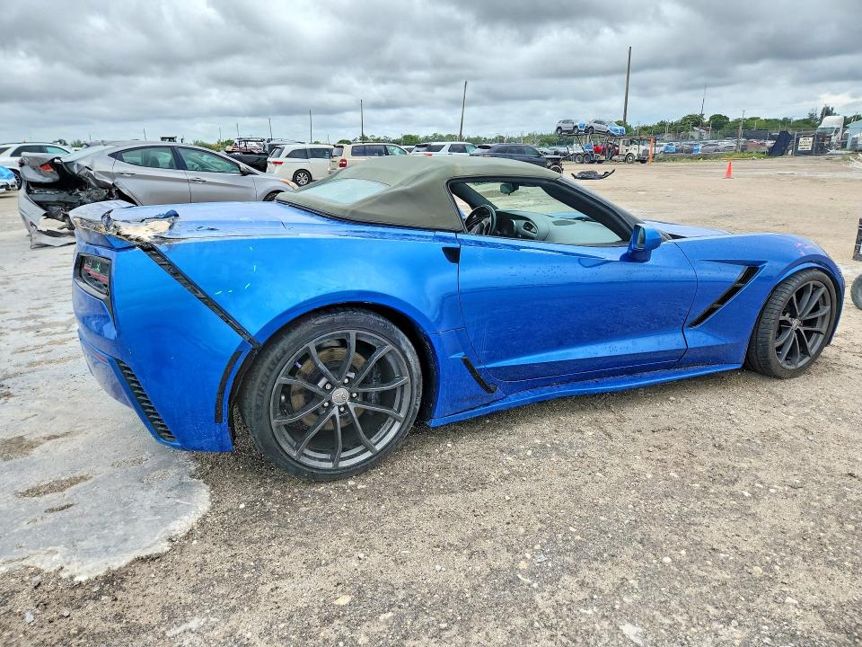 2016 Chevrolet Corvette stingray VIN 1G1YB3D79G5122707 COPART salvage auction — BURN, FL - CERT OF TITLE SLVG REBUILDABLE, sold $13,100 on 2026-07-16 (photo 3)