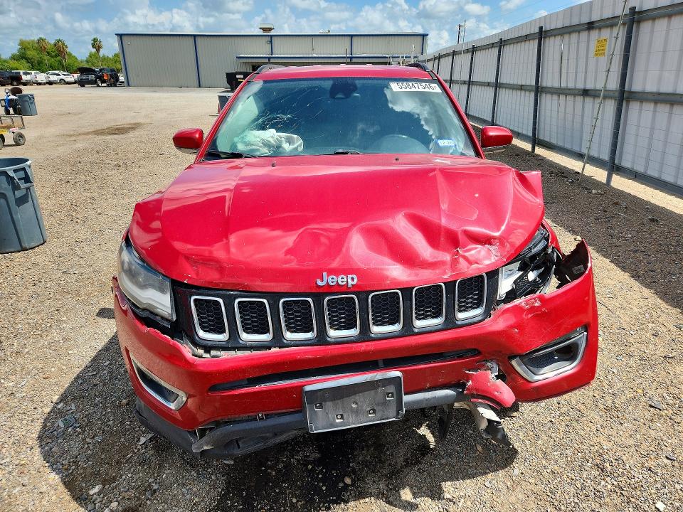 2018 Jeep VIN 3C4NJCCB6JT357883 COPART salvage auction — FRONT END, Tx - Salvage Vehicle Title, sold $200 on 2026-07-22 (photo 5)