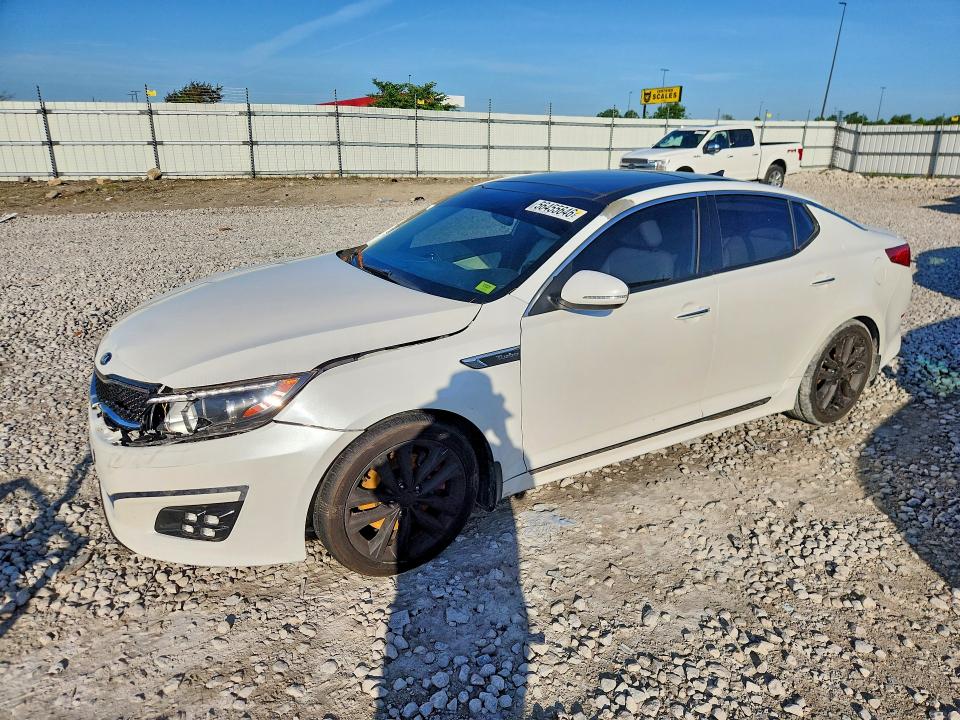 2014 Kia Optima VIN 5XXGR4A67EG276549 COPART salvage auction — FRONT END, Il - Salvage Certificate, sold $450 on 2026-07-20 (photo 1)