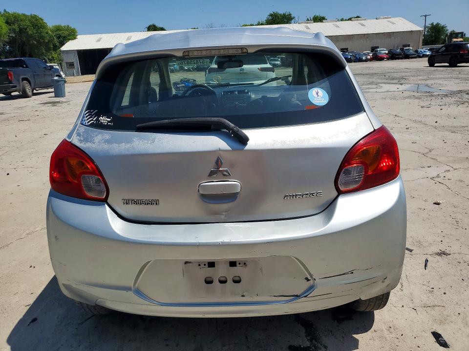 2014 Mitsubishi Mirage VIN ML32A3HJ0EH023777 COPART salvage auction — FRONT END, Tx - Salvage Vehicle Title, sold $550 on 2026-07-28 (photo 6)