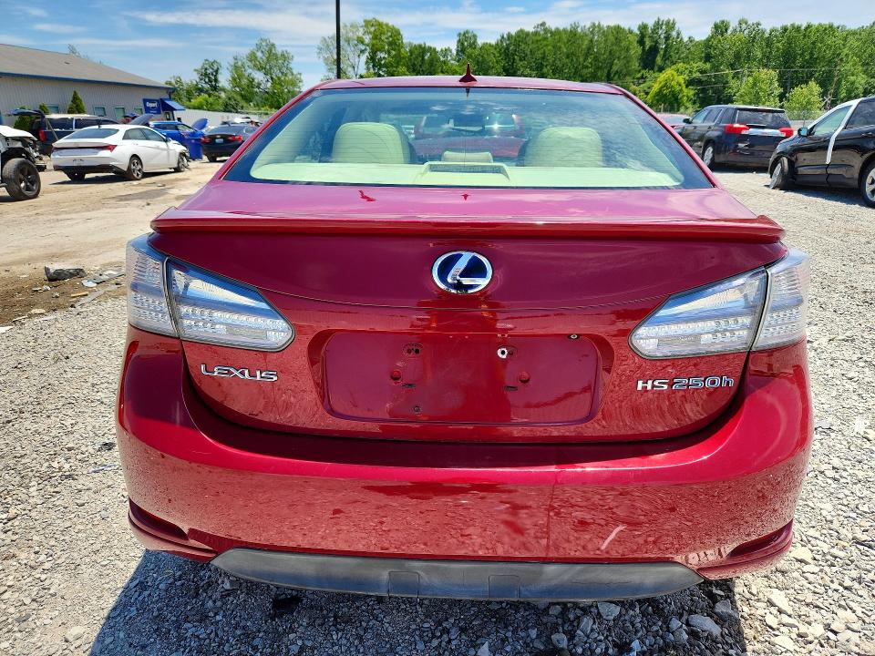 2010 Lexus Hs 250h VIN JTHBB1BA9A2026468 COPART salvage auction — FRONT END, KY - BILL OF SALE/PART ONLY/NO TITL, sold $125 on 2026-07-23 (photo 6)