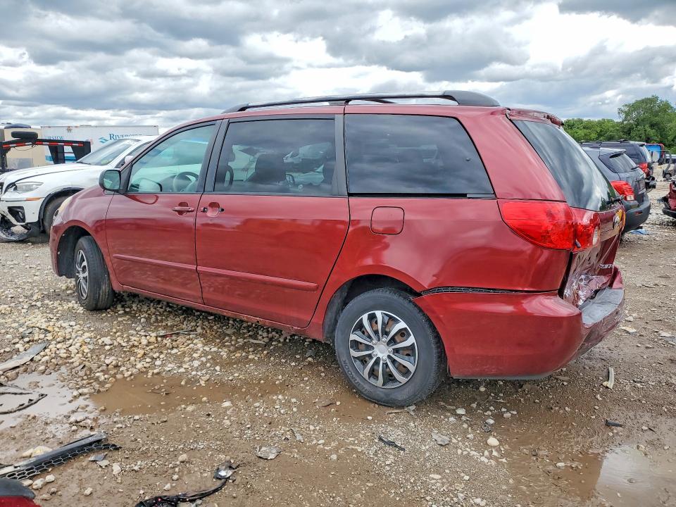 2007 Toyota Sienna VIN 5TDZK23C87S012004 COPART salvage auction — REAR END, Il - Salvage Certificate, sold $750 on 2026-07-24 (photo 2)