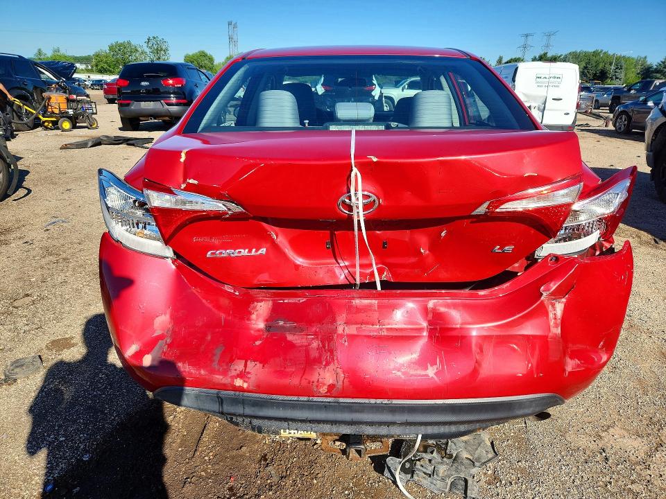 2015 Toyota VIN 5YFBURHE9FP211326 COPART salvage auction — REAR END, Il - Salvage Certificate, sold $2,100 on 2026-07-14 (photo 6)