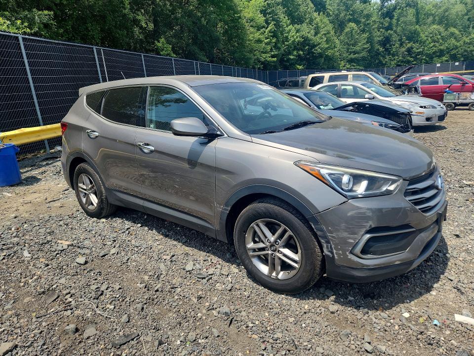 2018 Hyundai Santa fe VIN 5XYZTDLB4JG533936 COPART salvage auction — FRONT END, Md - Cert Of Salvage > 75% Damage, sold $2,150 on 2026-07-07 (photo 4)