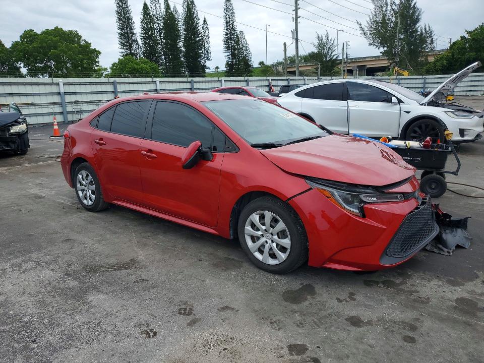 2021 Toyota Corolla VIN JTDEPMAEXMJ165444 COPART salvage auction — FRONT END, Fl - Certificate Of Destruction, sold $4,350 on 2026-07-13 (photo 4)