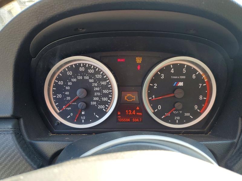 2008 BMW M3 VIN WBSWD93578PY40671 COPART salvage auction — MINOR DENT/SCRATCHES, Sc - Dealer Only Clean Title (P), sold $14,500 on 2026-07-27 (photo 9)