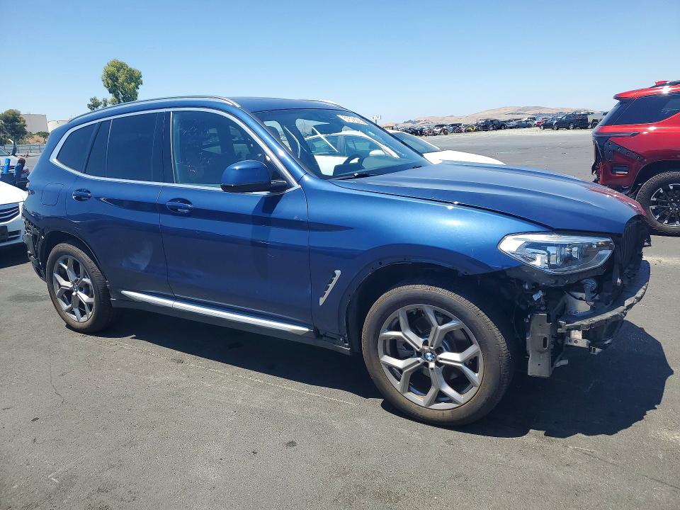2021 BMW X3 VIN 5UXTY3C00M9G33460 COPART salvage auction — FRONT END, Ca - Salvage Certificate, sold $9,700 on 2026-07-20 (photo 4)