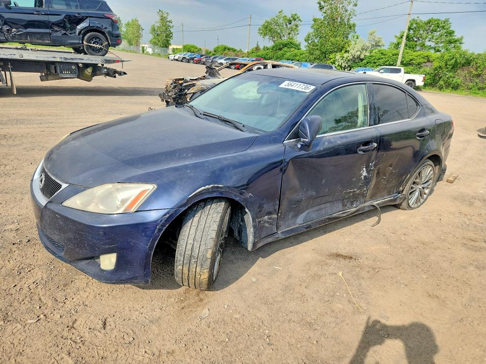 2008 Lexus Is VIN JTHCK262285020081 COPART salvage auction — SIDE, Qc - Gravement Accidente, sold $625 on 2026-07-14 (photo 1)