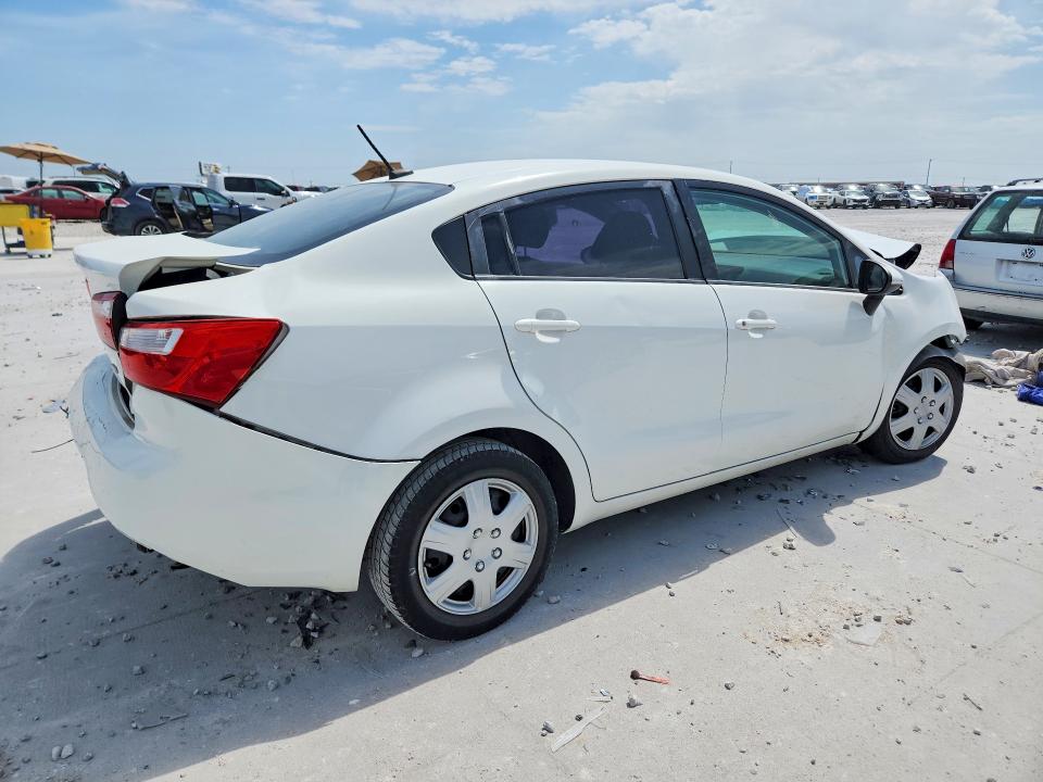 2013 Kia Rio VIN KNADM4A39D6236538 COPART salvage auction — FRONT END, TX - SALVAGE VEHICLE TITLE, sold $250 on 2026-07-24 (photo 3)