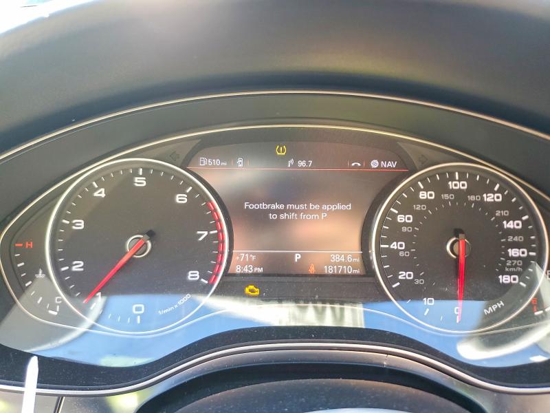 2012 Audi A6 VIN WAUBGAFC9CN005374 COPART salvage auction — FRONT END, Ny - Mv-907A Salvage Certificate, sold $650 on 2026-07-02 (photo 9)