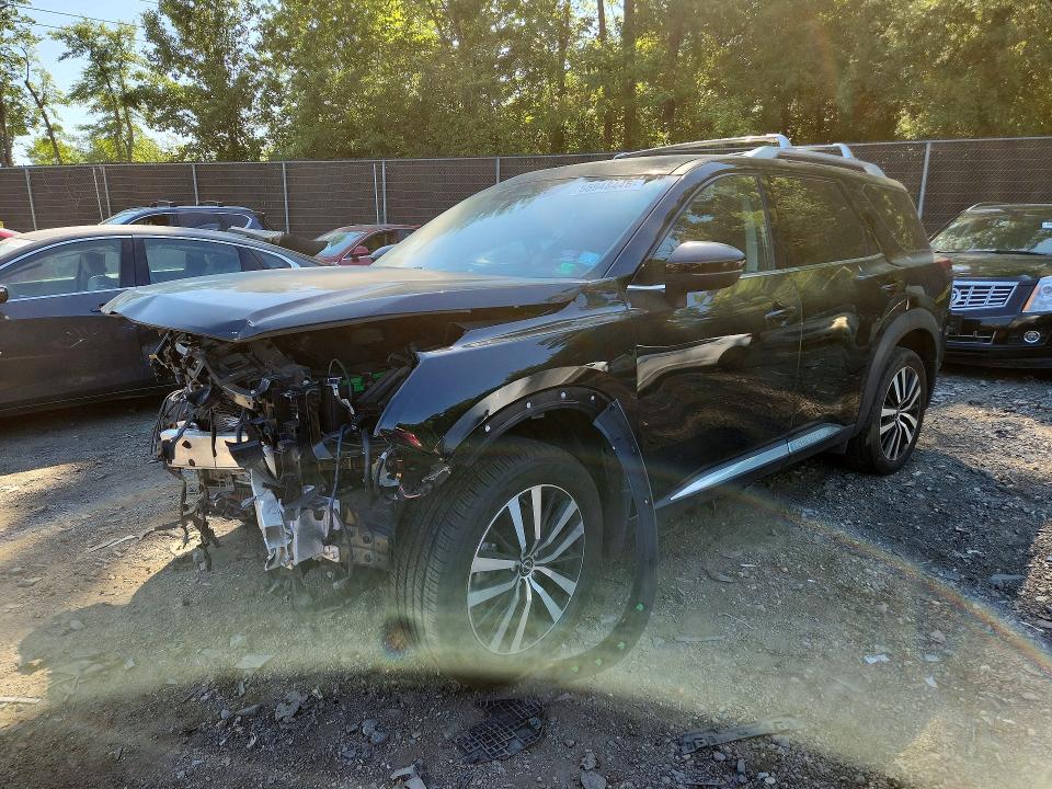 2023 Nissan Pathfinder VIN 5N1DR3DK6PC241635 COPART salvage auction — FRONT END, Md - Cert Of Salvage > 75% Damage, sold $5,700 on 2026-07-31 (photo 1)