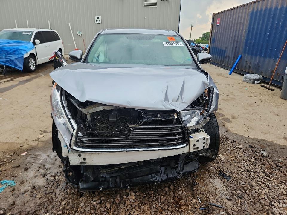 2016 Toyota Highlander VIN 5TDBKRFH1GS310704 COPART salvage auction — FRONT END, Wi - Junked Vehicle Bill Of Sale, sold $2,400 on 2026-07-13 (photo 5)