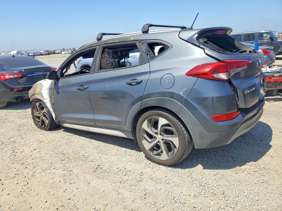 2017 Hyundai Tucson VIN KM8J33A20HU387744 COPART salvage auction — BURN, CA - NON-REPAIRABLE VEHICLE CERT, sold $175 on 2026-07-10 (photo 2)