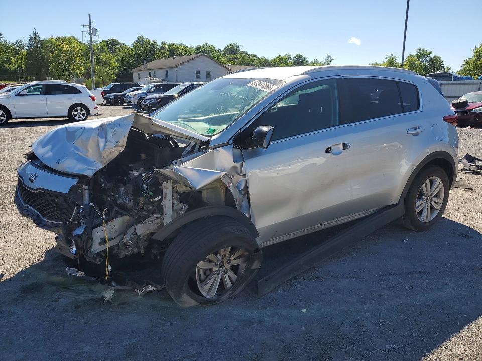 2018 Kia Sportage VIN KNDPMCAC1J7418234 COPART salvage auction — FRONT END, Pa - Certificate Of Salvage, sold $125 on 2026-07-30 (photo 1)