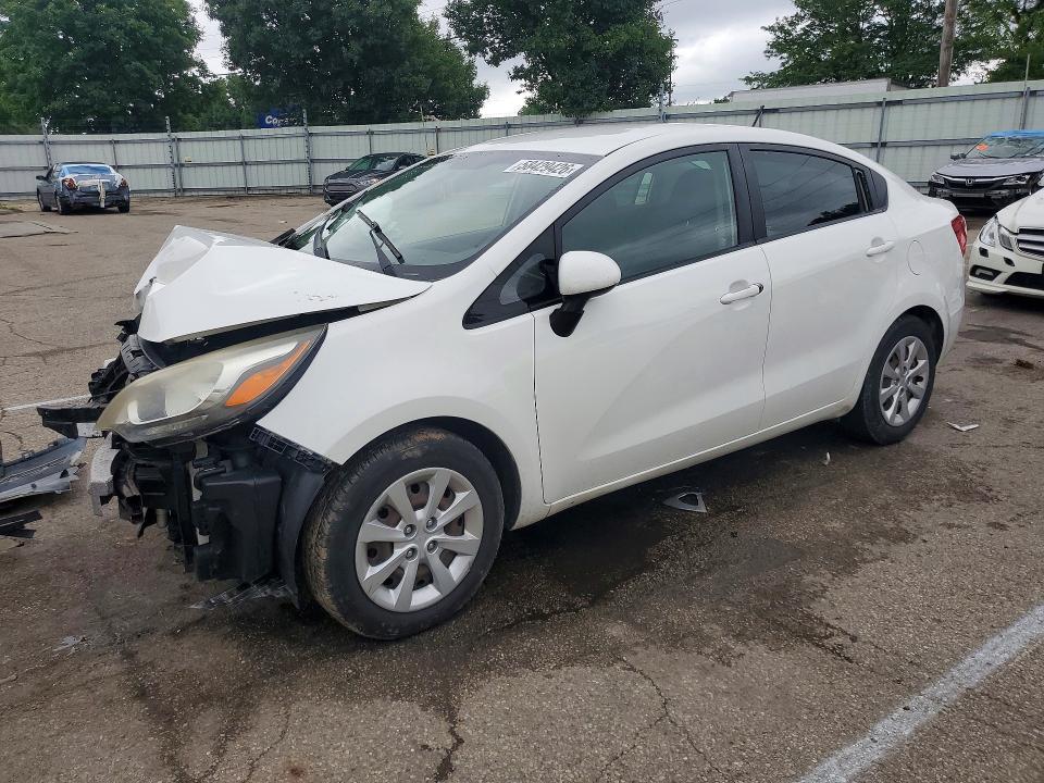 2013 Kia Rio VIN KNADM4A37D6170930 COPART salvage auction — FRONT END, Oh - Cert Of Title-Salvage, sold $250 on 2026-07-08 (photo 1)