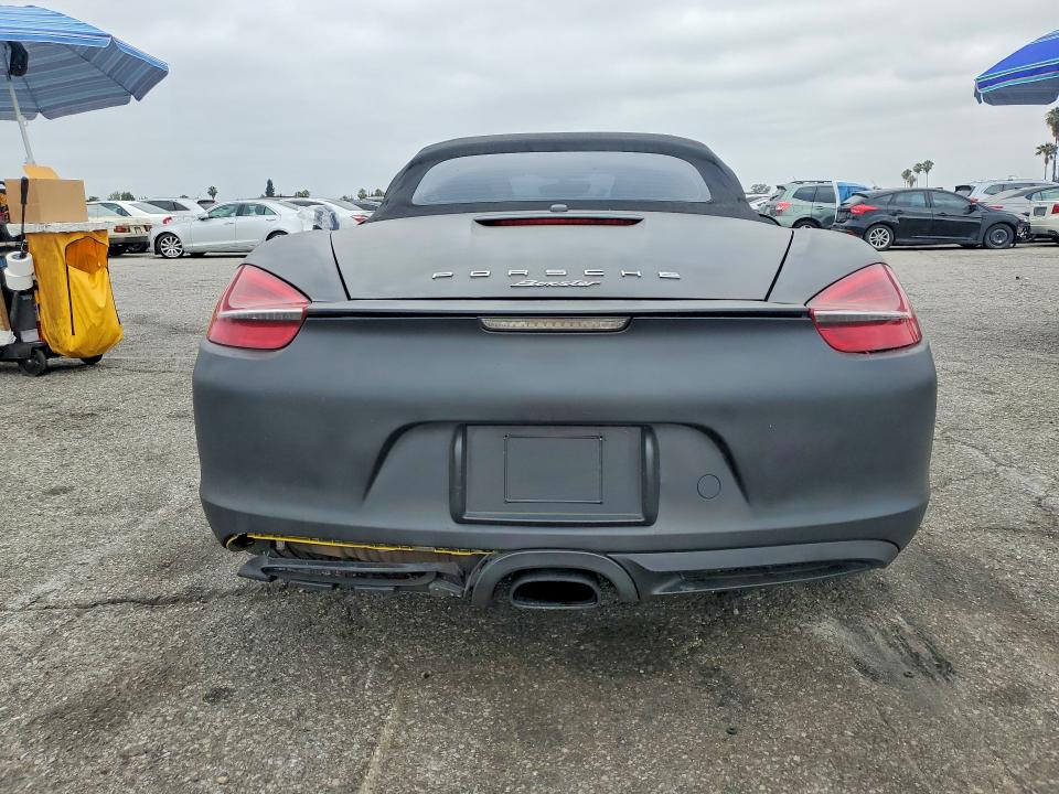 2015 Porsche Boxster VIN WP0CA2A81FK110160 COPART salvage auction — REAR END, Ca - Cert Of Title-Salvaged, sold $14,900 on 2026-07-17 (photo 6)