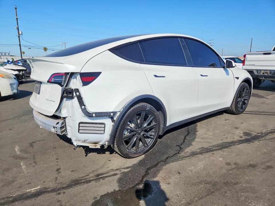 2021 Tesla Model y VIN 5YJYGDEE7MF202643 COPART salvage auction — FRONT END, Ca - Salvage Certificate, sold $8,200 on 2026-07-27 (photo 3)