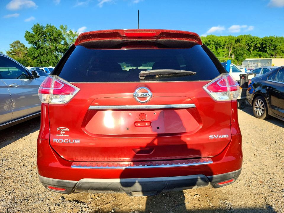 2016 Nissan Rogue VIN KNMAT2MVXGP621809 COPART salvage auction — FRONT END, Va - Certificate Of Title, sold $250 on 2026-07-21 (photo 6)