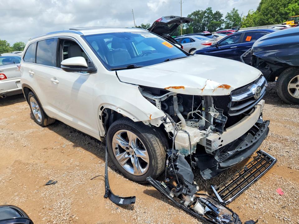 2014 Toyota Highlander VIN 5TDYKRFH1ES013133 COPART salvage auction — FRONT END, Ms - Certificate Of Title, sold $5,300 on 2026-07-16 (photo 4)